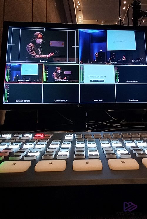 Control de transmisión multicámara con 7 señales